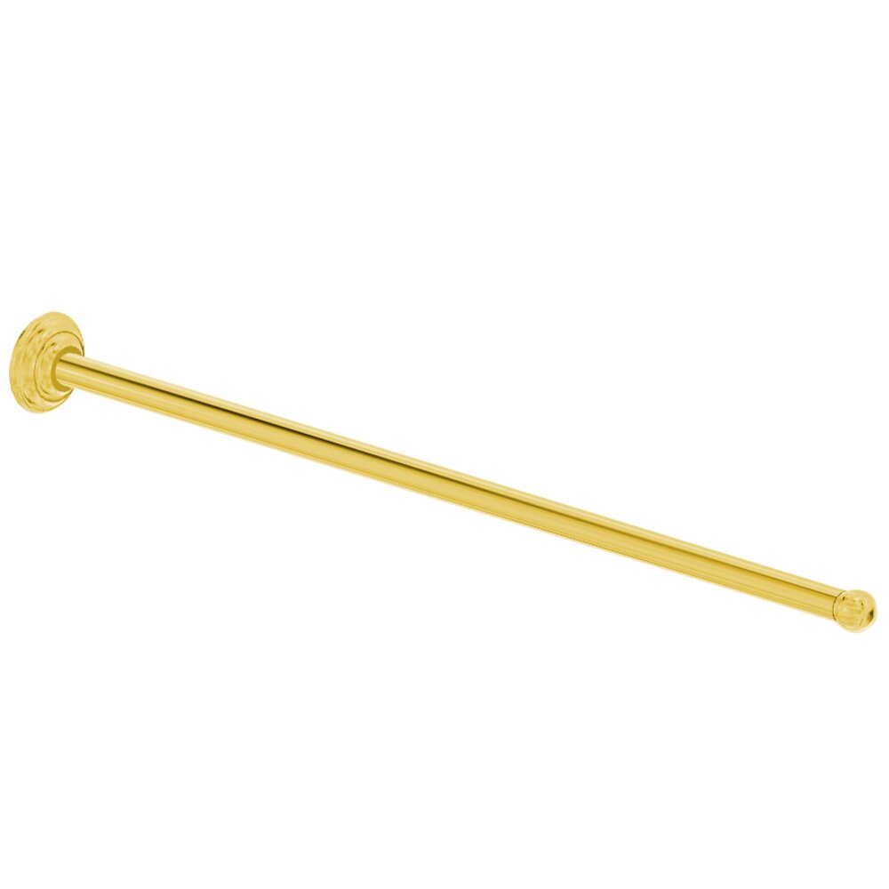 Single Perpendicular Towel Rail in Unlacquered Brass