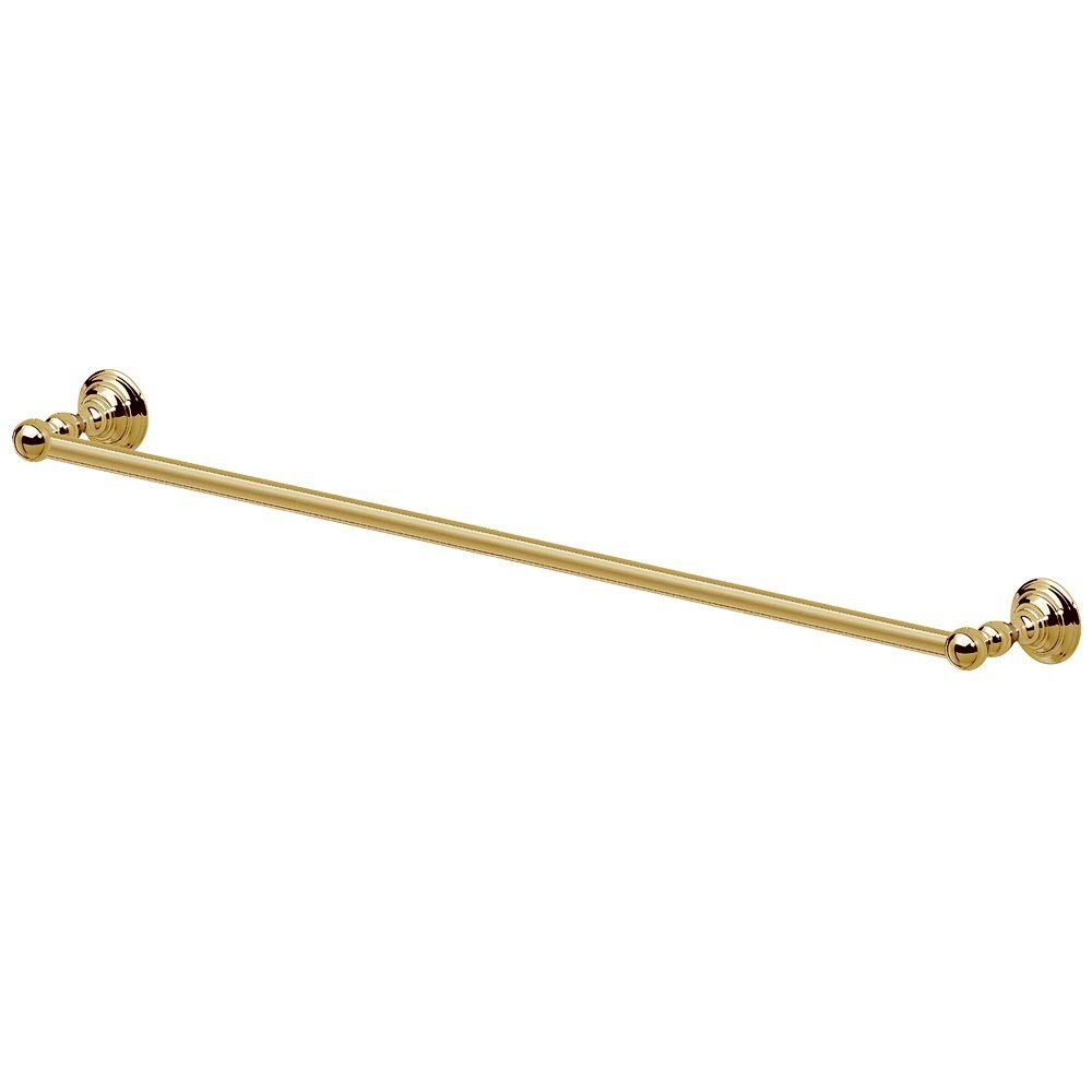 24" Centers Single Towel Bar in Unlacquered Brass