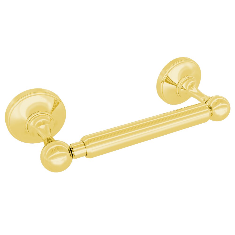 Double Post Roll Holder in Unlacquered Brass