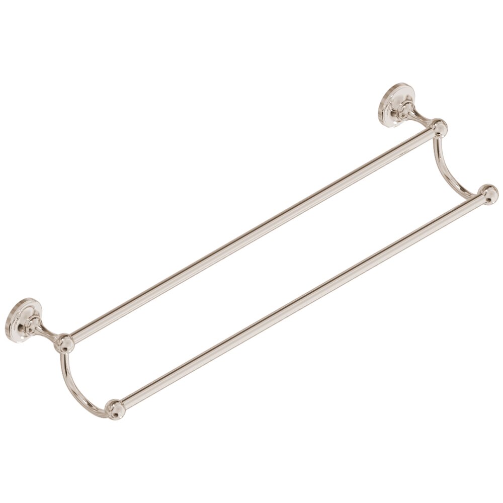 Double Towel Rail in Polished Nickel