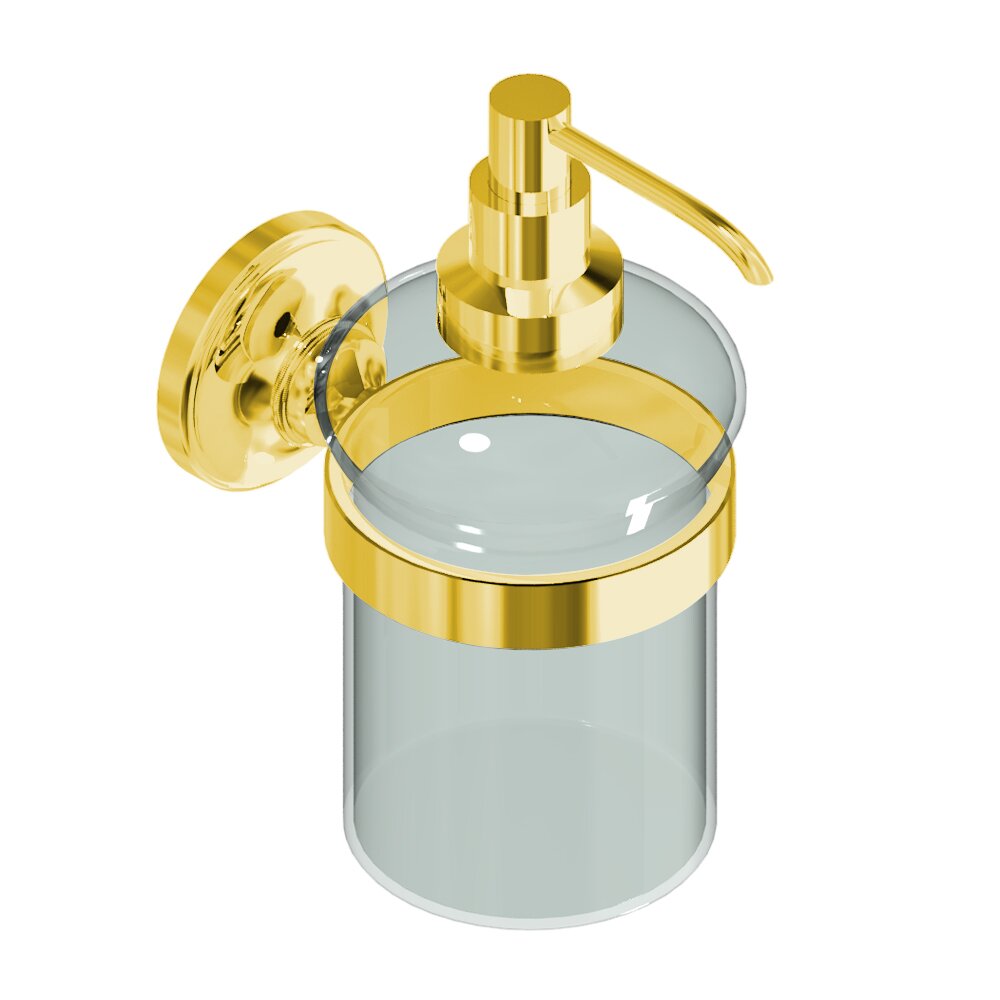 8 Oz, Liquid Soap Dispenser in Unlacquered Brass