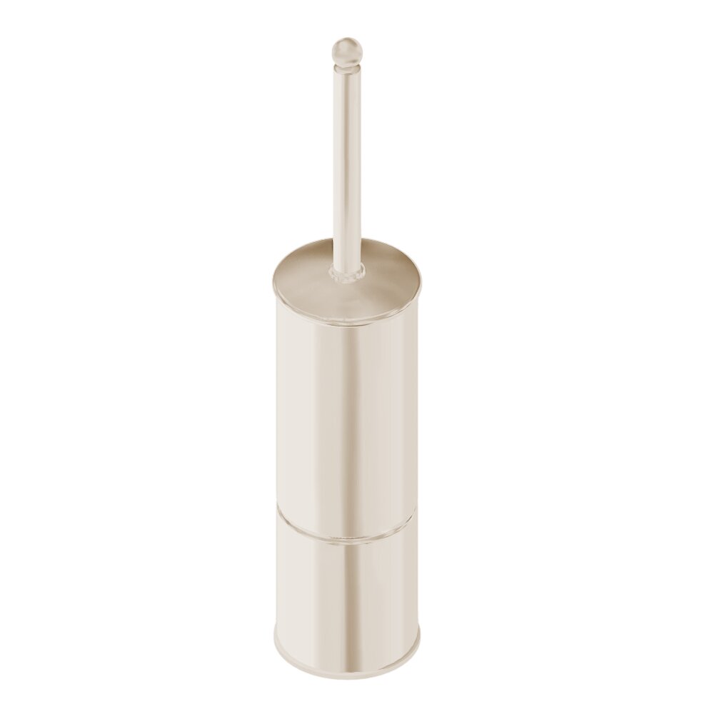 Freestanding Toilet Brush Holder in Satin Nickel