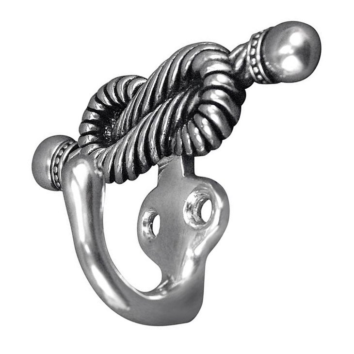 Twisted Equestre Rope Hook in Antique Silver