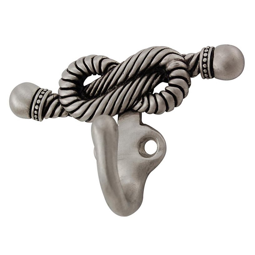 Twisted Equestre Rope Hook in Antique Nickel