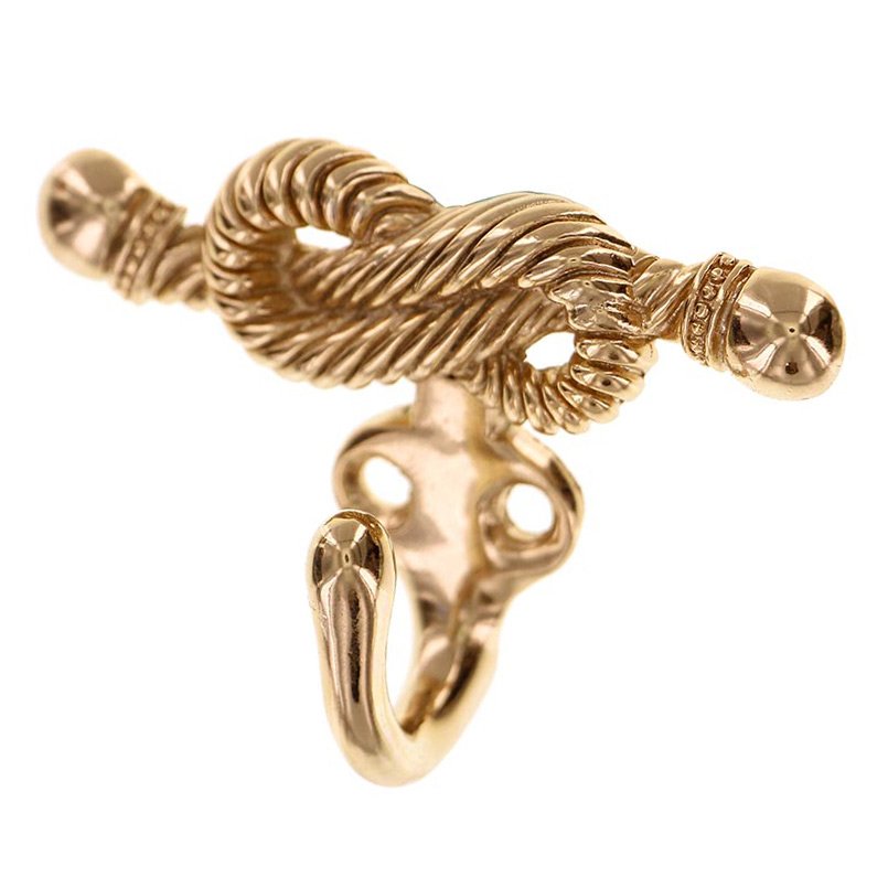 Twisted Equestre Rope Hook in Polished Gold