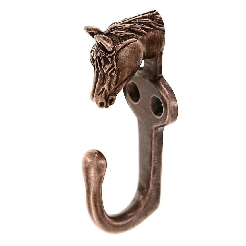 Horse Head Hook in Antique Copper