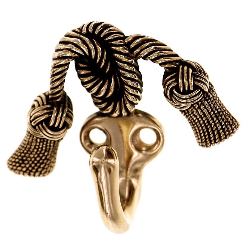 Twisted Tassel Sforza Hook in Antique Gold
