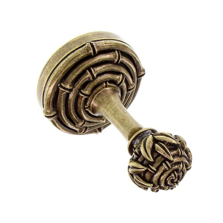 Bamboo Robe Hook in Antique Brass
