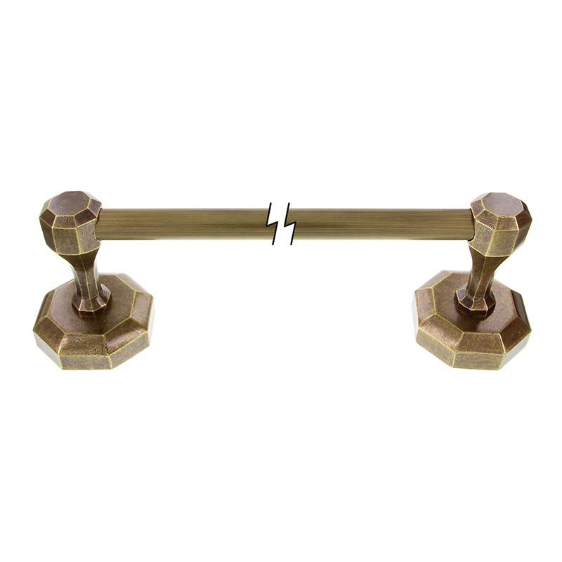 Bath Accessories Collection - 18" Towel Bar in Antique Brass