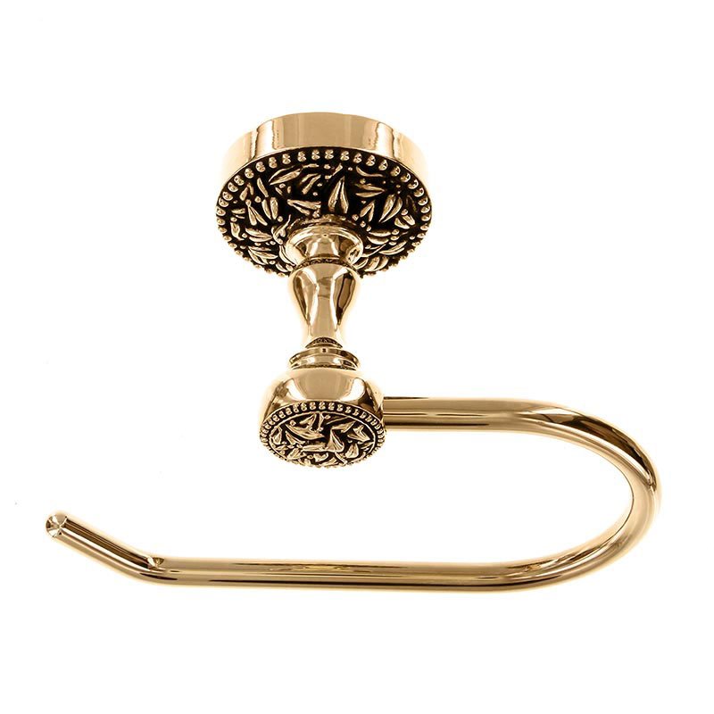 French One Arm Toilet Tissue Holder in Antique Gold