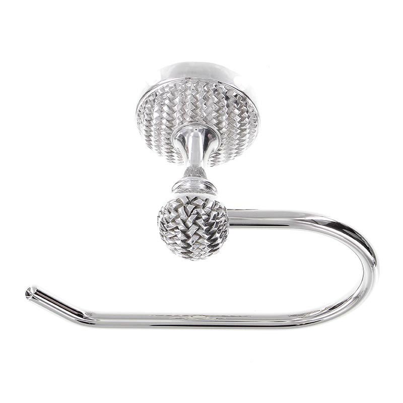 French One Arm Toilet Tissue Holder in Polished Silver