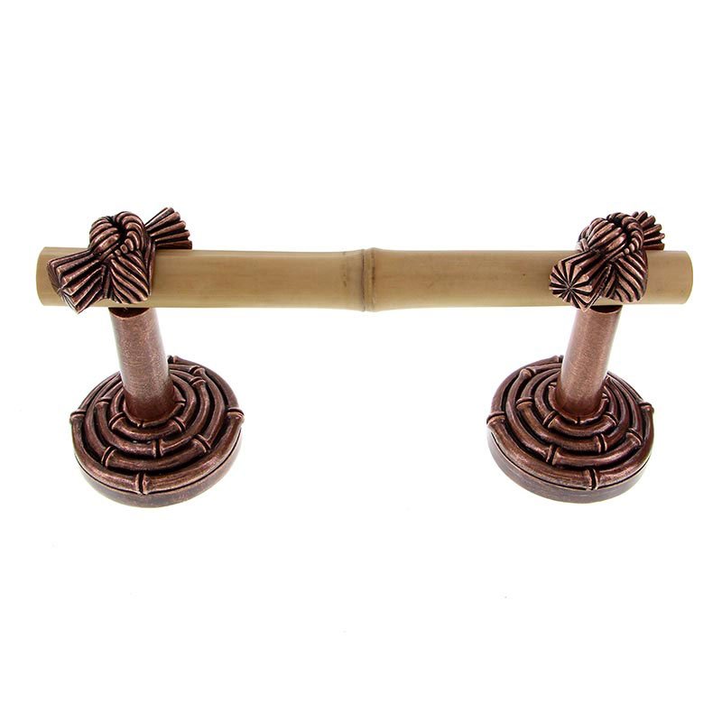 Spring Bamboo Knot Toilet Paper Holder in Antique Copper