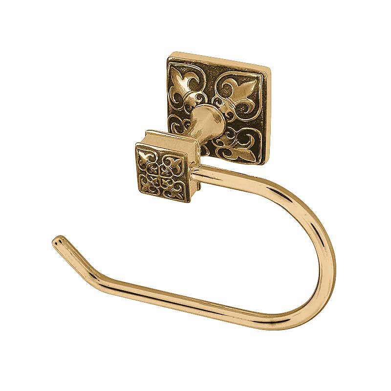 French Toilet Paper Holder in Antique Gold