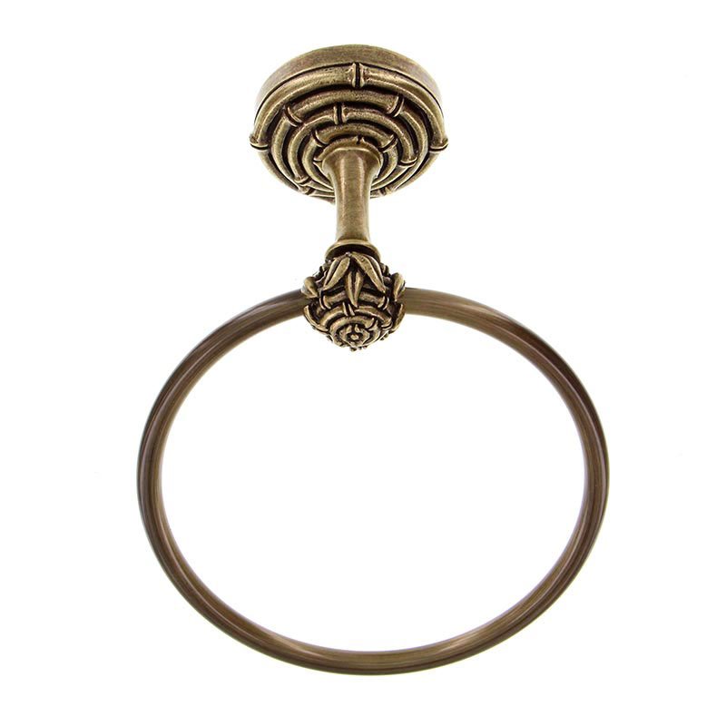 Bamboo Towel Ring in Antique Gold
