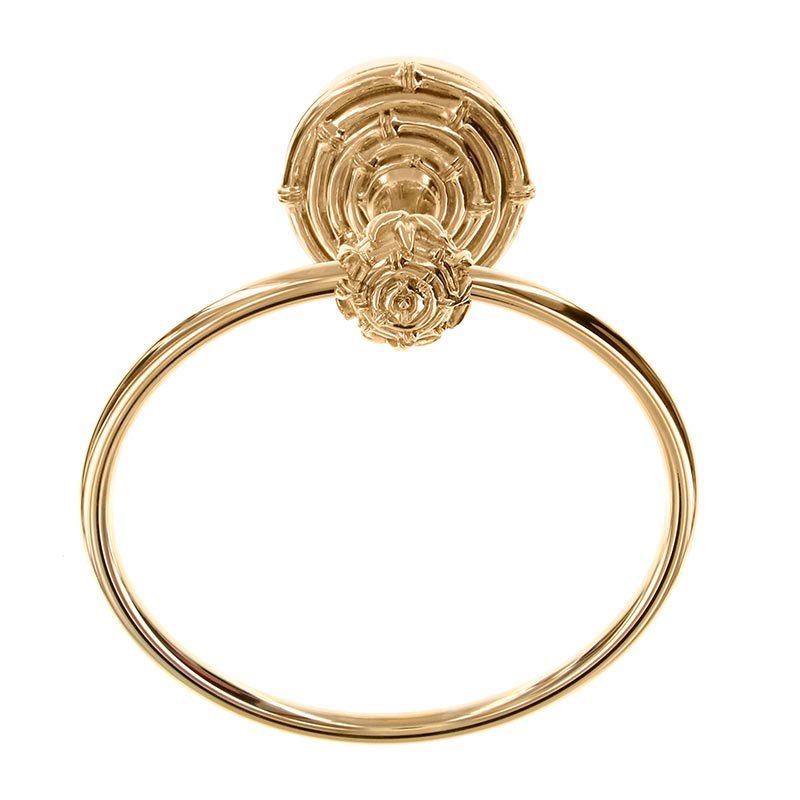 Bamboo Towel Ring in Polished Gold