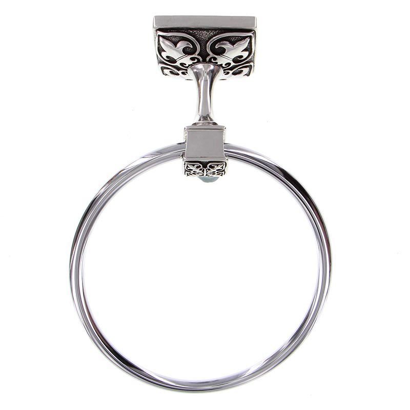 Towel Ring in Antique Silver