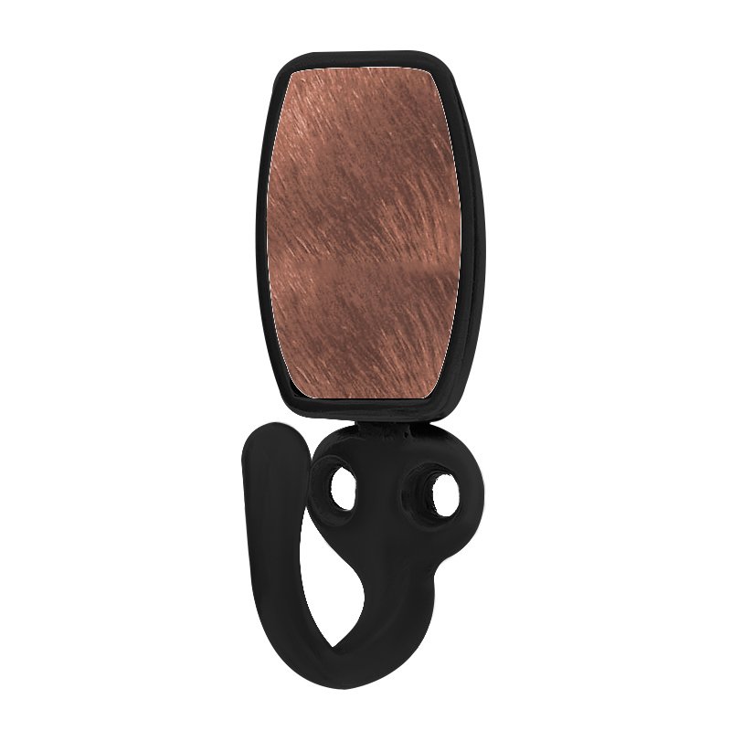Single Hook with Insert in Oil Rubbed Bronze with Brown Fur Insert