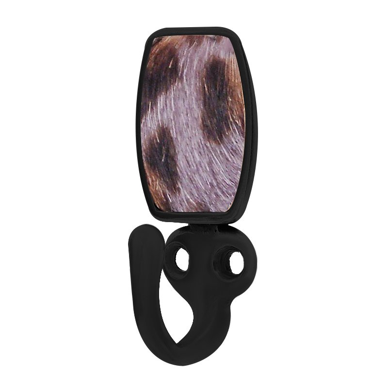 Single Hook with Insert in Oil Rubbed Bronze with Gray Fur Insert
