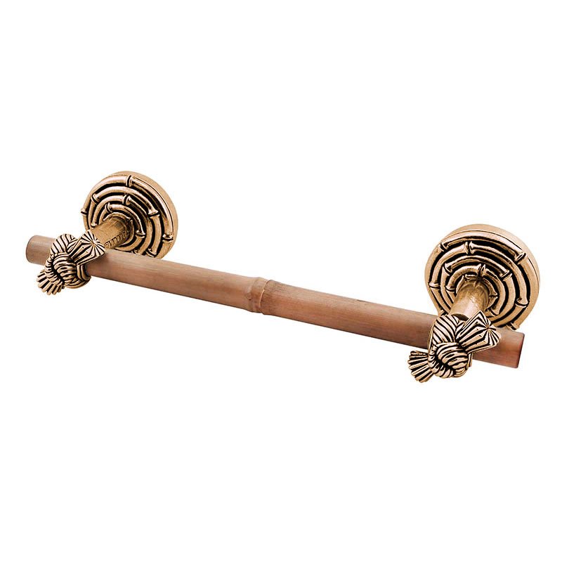 18" Towel Bar with Bamboo in Antique Gold