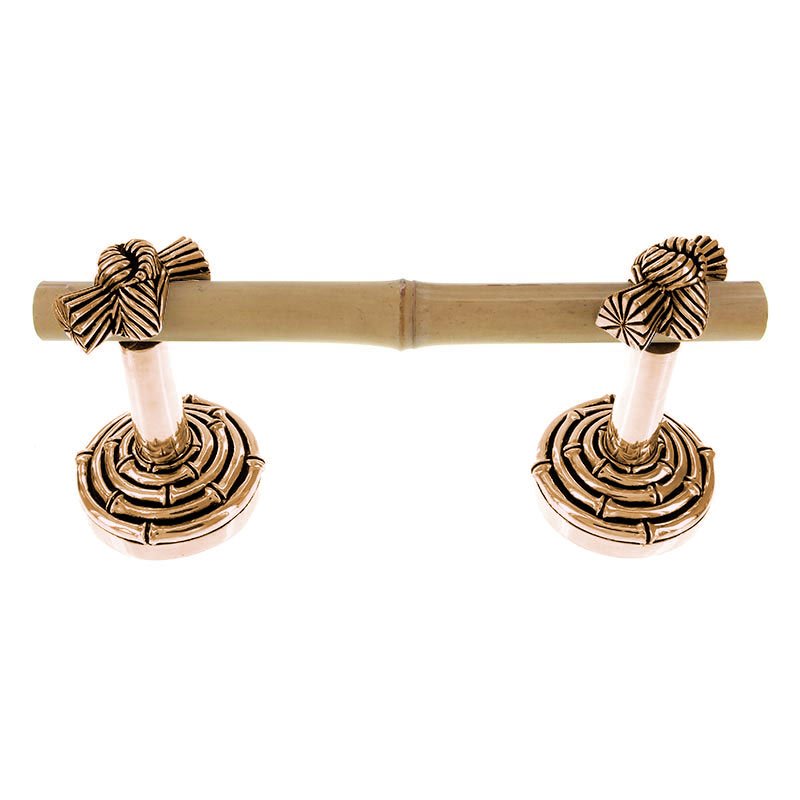 Spring Bamboo Knot Toilet Paper Holder in Antique Gold