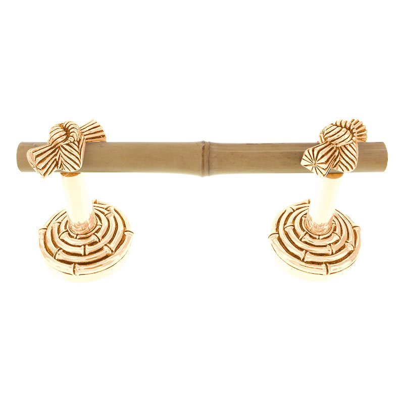 Spring Bamboo Knot Toilet Paper Holder in Polished Gold