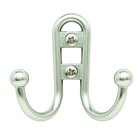 Double Prong Robe Hook in Silver